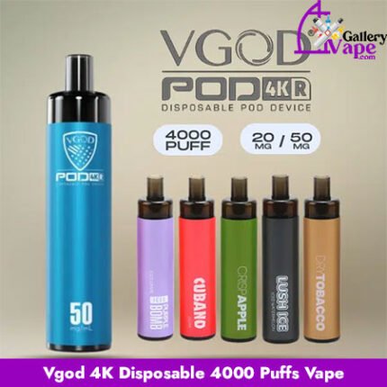 VGod Pod Disposable 4000 Puffs 20MG Vape Available in Uae