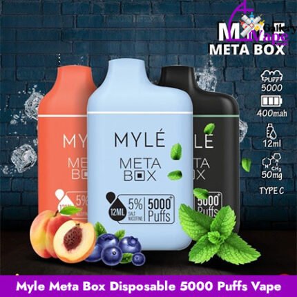 Myle Meta Box Disposable 5000 Puffs Vape 20MG Available in Uae