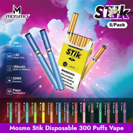 MOSMO Stick Disposable 300 Puffs Vape Available in Uae