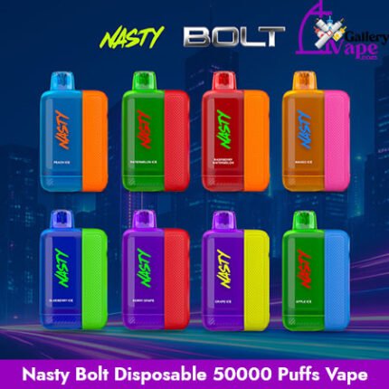 Nasty Bolt Disposable 50000 Puffs Vape 50MG Nicotine Available in Uae