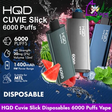 HQD Cuvie Slick Disposable 6000 Puffs Vape Availabe in Uae