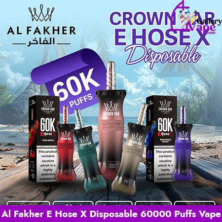 Al Fakher Crown Bar E Hose X 60000 Puffs Dubai