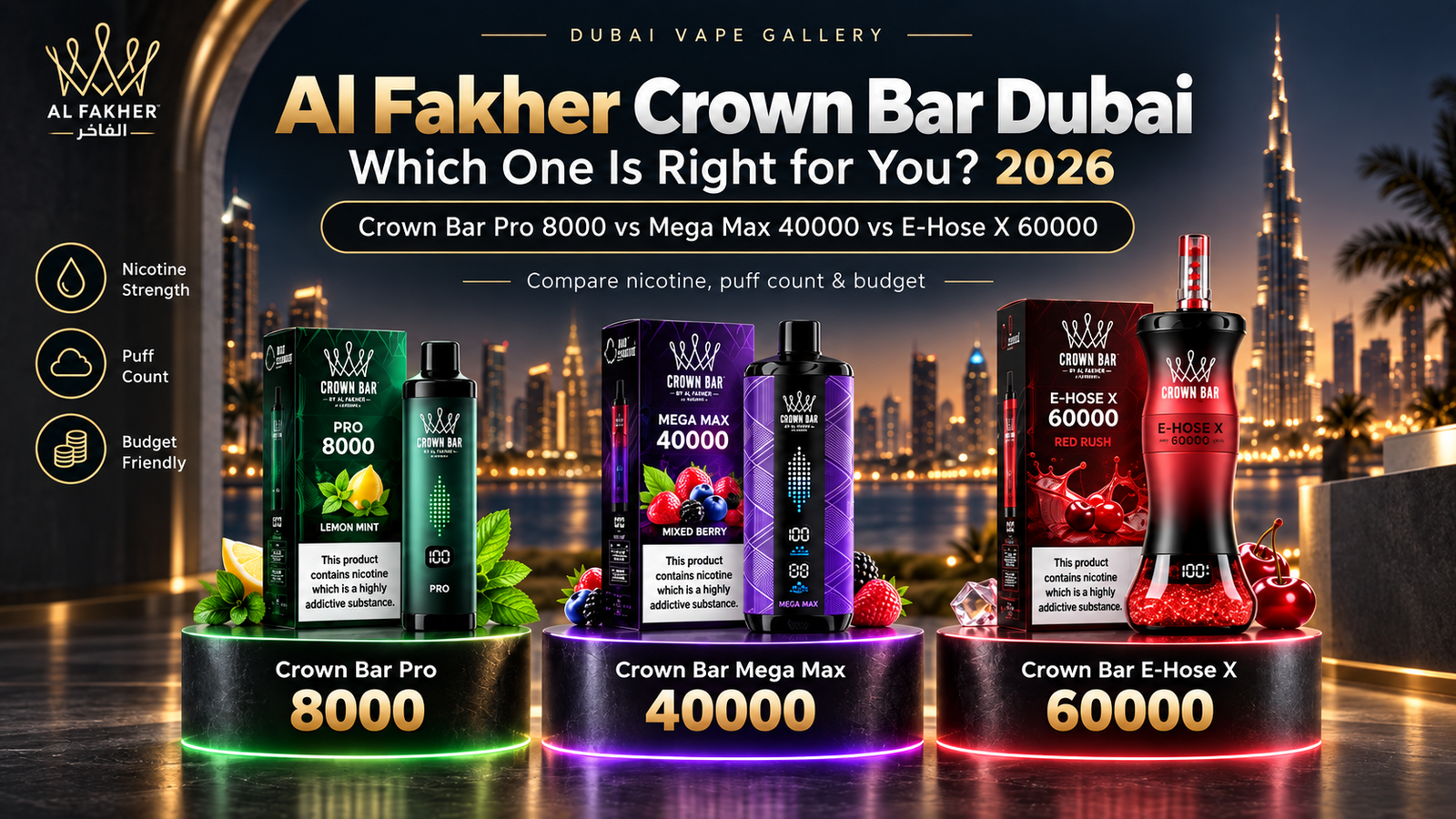 al fakher crown bar which one to buy dubai