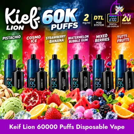 Kief Lion 60000 Puffs 2MG Disposable Vape Available in Uae