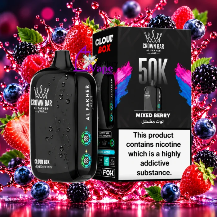 Al Fakher Crown Bar Cloud Box 50000: 60ml, 2,200mAh Rechargeable Disposable for Dubai and Abu Dhabi - Image 22